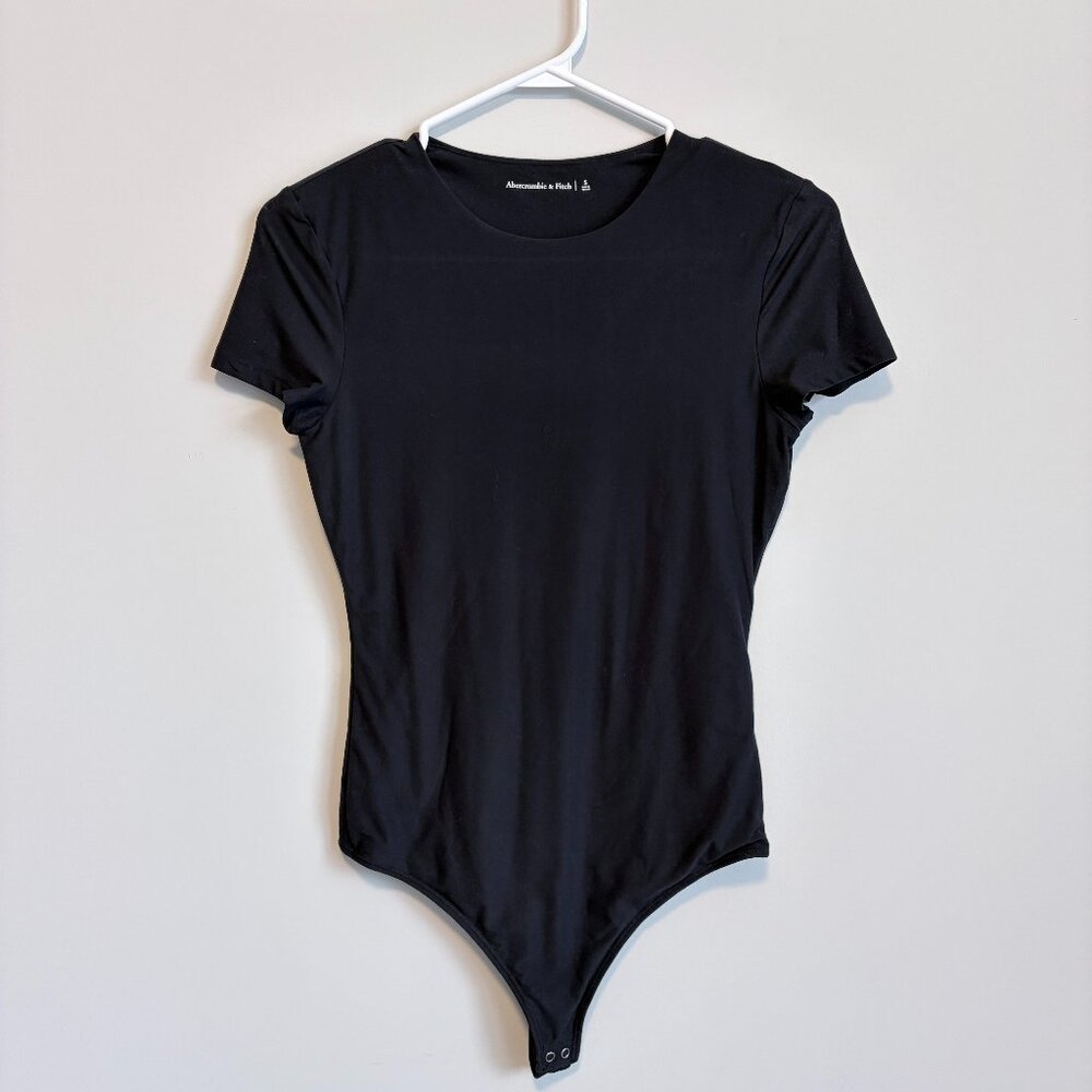 Abercrombie & Fitch Bodysuit Short Sleeve Elevated Basic Staple Black Size XS